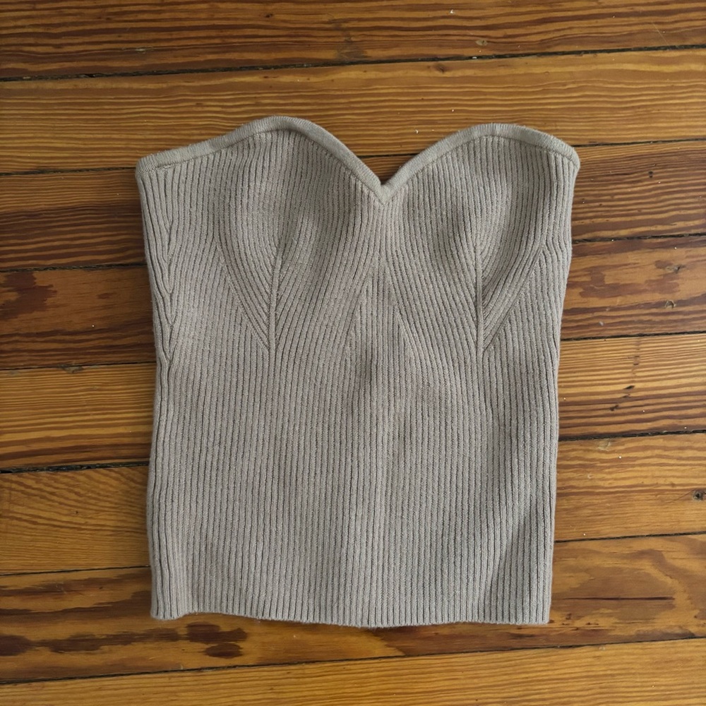 Abercrombie & Fitch Sculpt Sweetheart Sweater Tube Top Size Small